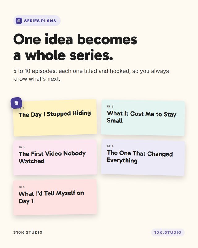 One idea becomes a whole series.